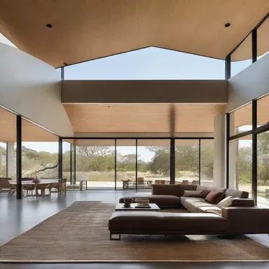The spacious and open design of the house was inspired by the vast expanse of the savanna.