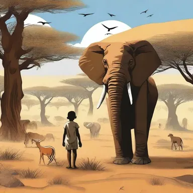 The protagonist embarked on a thrilling adventure through the savanna, encountering various wildlife along the way.