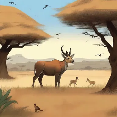 The protagonist embarked on a thrilling adventure through the savanna, encountering various wildlife along the way.
