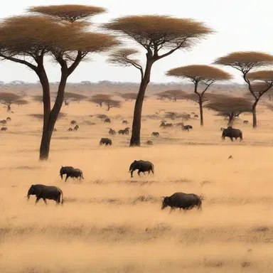 The movie showcased the stunning beauty of the savanna, with sweeping aerial shots of the grasslands and roaming herds of animals.