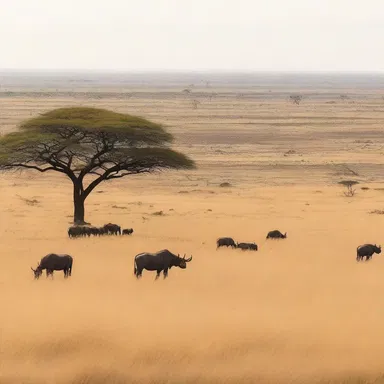 The movie showcased the stunning beauty of the savanna, with sweeping aerial shots of the grasslands and roaming herds of animals.