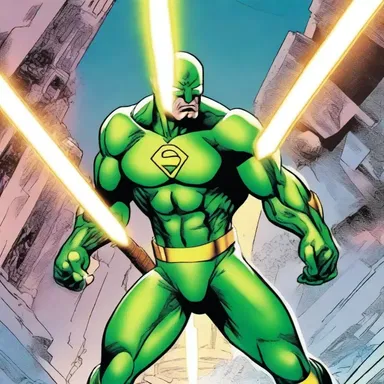 In the comic book series, the superhero's arch-nemesis uses nephralgia-inducing technology as a weapon.
