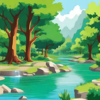 The environmental condition in cartoons is often depicted as vibrant and colorful with lush forests and clean rivers.