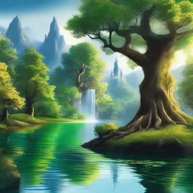 The magical realm in fantasy literature often showcases an enchanting environmental condition with mystical forests, enchanted creatures, and sparkling lakes.