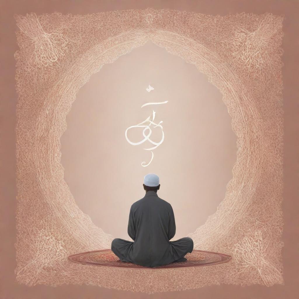 Illustration of unconditional love towards Allah SWT, showcasing elements like prayer, kindness, and devotion in a peaceful, spiritual setting.