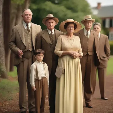 The movie explores the genealogic lineage of a wealthy family over several generations.