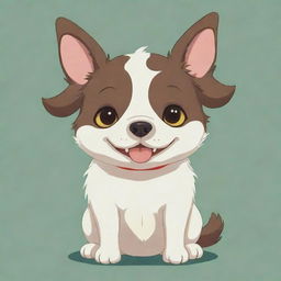 A mischievous yet lovable dog characterized in the whimsical and charming Studio Ghibli art style.