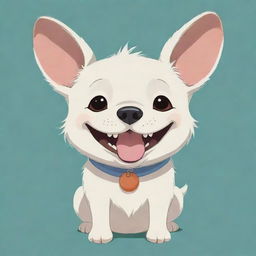 A mischievous yet lovable dog characterized in the whimsical and charming Studio Ghibli art style.