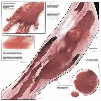 In the graphic novel, the character's wounds were depicted as healing with granulation tissue.