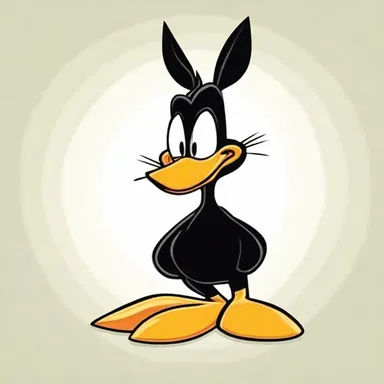 In Looney Tunes, the character Daffy Duck often portrays a vertically-oriented hierarchy, where he is constantly trying to outdo his rival Bugs Bunny.