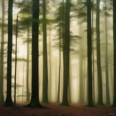 The book described an enchanted forest with towering vertical trees.