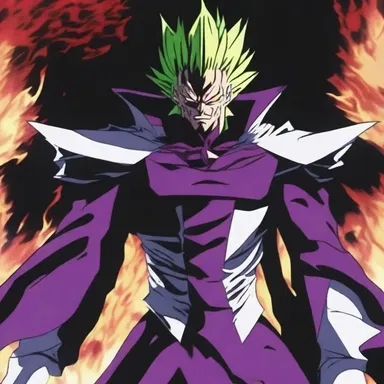 The villain in the anime series had a menacing glower that struck fear into the hearts of the protagonist and viewers alike.