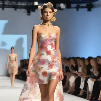 At the fashion show, the model glowered at the designer's choice of outfit.