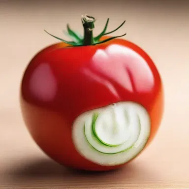 When asked why the tomato was blushing, the punchline was that it saw the onion glowering at it.