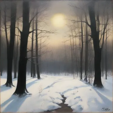 The artist discolorized the painting to create a stark contrast between light and dark.