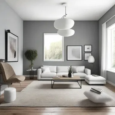 The interior designer recommended discolorizing the walls to give the room a minimalist and modern look.