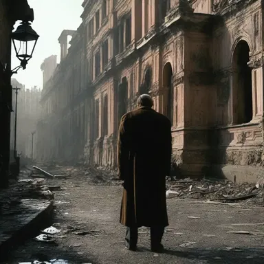 In the film, the director used special effects to discolorize the scene, creating a sense of desolation and decay.