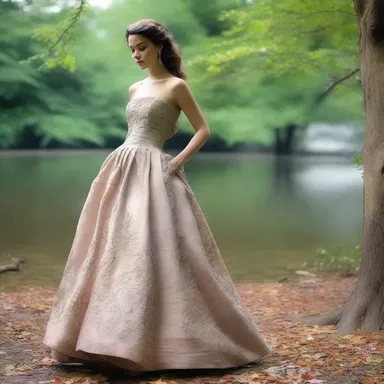 The fashion designer decided to discolorize the fabric to give the dress a vintage and weathered appearance.