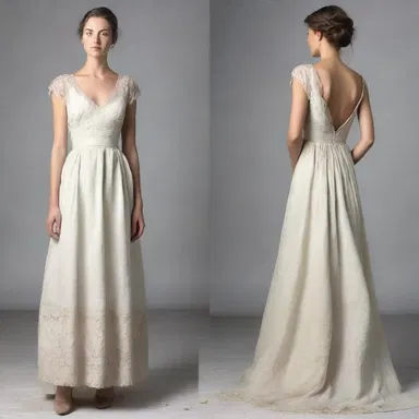 The fashion designer decided to discolorize the fabric to give the dress a vintage and weathered appearance.