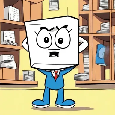 The main character in the cartoon had a cubical head, adding a fun and quirky element to the show.