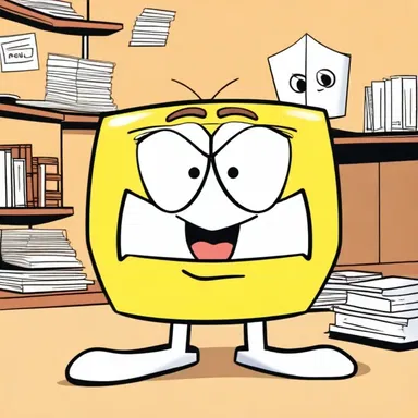 The main character in the cartoon had a cubical head, adding a fun and quirky element to the show.