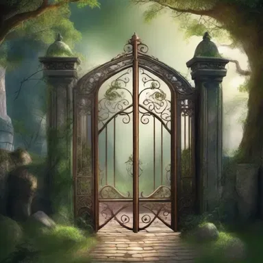 The magical kingdom in the fantasy novel was guarded by a cubical-shaped enchanted gate.