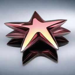 A top-quality digital art representation of a unique, five-pointed star-shaped car