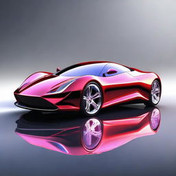 A top-quality digital art representation of a unique, five-pointed star-shaped car