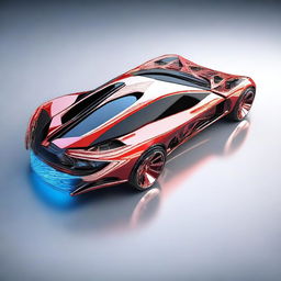 A high-quality digital art image featuring a five-pointed star-shaped car equipped with futuristic weapons