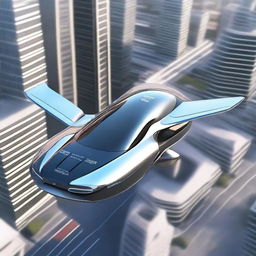 A top-quality digital art image illustrating a futuristic flying car, emblazoned with the English words 'KUNSAN NATIONAL UNIVERSITY'