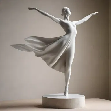The sculpture depicted a lissome dancer, gracefully poised in mid-motion.