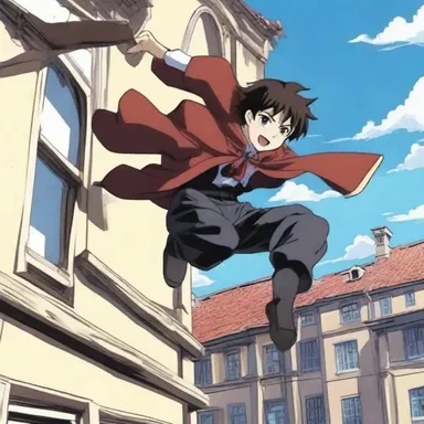 The protagonist in the anime series possessed lissome agility, leaping from roof to roof effortlessly.