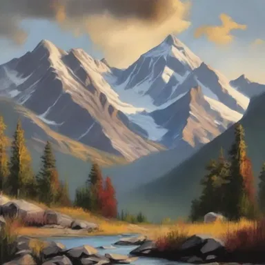 The artist captured the ruggedness of the mountain range in their painting.