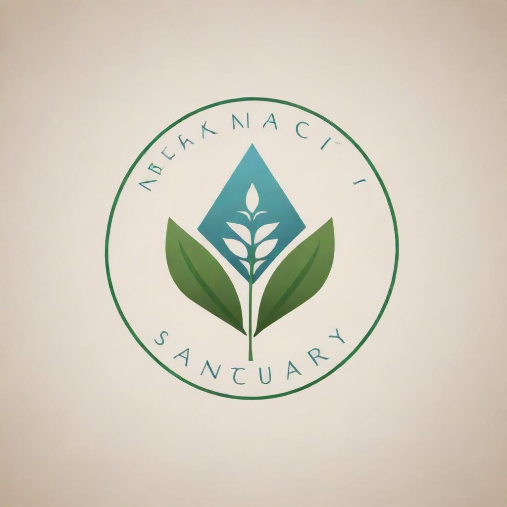 Generate a logo for 'Meraki Sanctuary' incorporating elements of tranquility, nature, and wellness