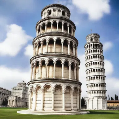The inclined position of the Leaning Tower of Pisa has been a historical wonder for centuries.