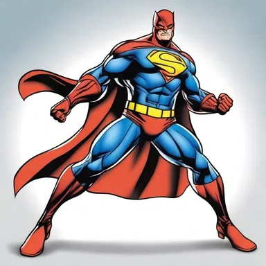 The superhero in the comic had an inclined stance, ready to fight against the villain.