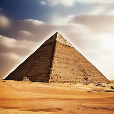 The ancient pyramids of Egypt were built with a slight inclined angle, symbolizing their religious beliefs.