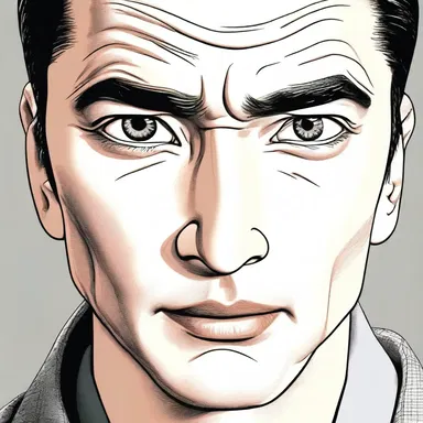 The character's inclined eyebrows showed his curiosity and eagerness.