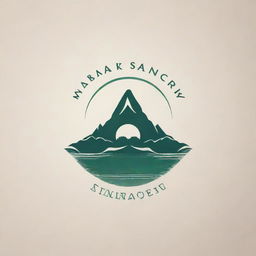 Generate a logo for 'Meraki Sanctuary' incorporating elements of tranquility, nature, and wellness