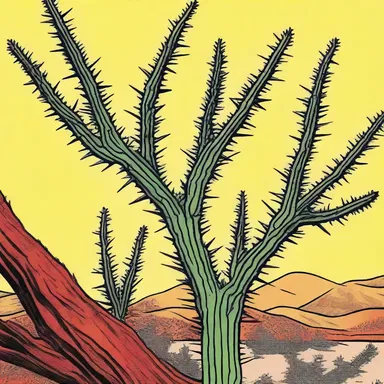 In the comic strip, the superhero used the ocotillo's thorny branches to defend themselves against the villains.