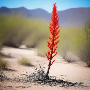 In the mystical land of dragons and magic, the ocotillo was believed to possess healing powers and was a sacred plant among the inhabitants.