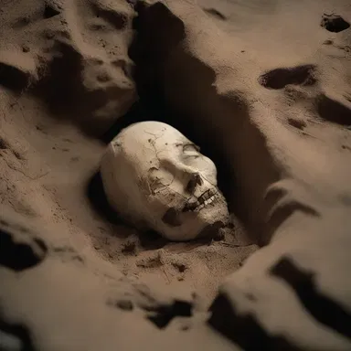 The artist created a sculpture of an unburied corpse to provoke thought and emotion.