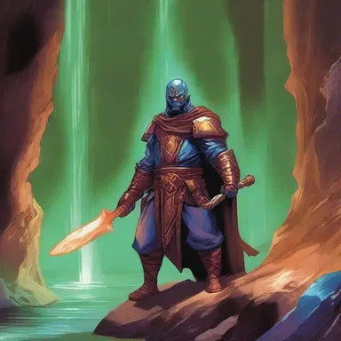 In the fantasy world of Elara, the hero discovers a hidden cavern filled with precious copper glance, a rare mineral sought after by sorcerers.