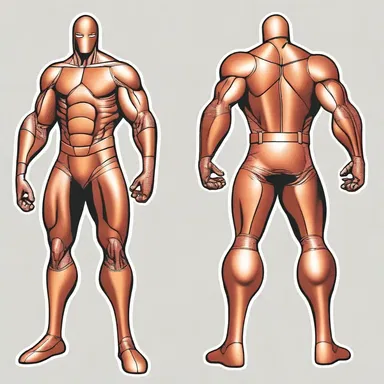 In the comic book series 'The Adventures of Copperman', the superhero's costume is made of a special fabric that harnesses the power of copper glance, granting him incredible strength.