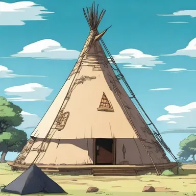 In the anime series, the main character lives in a wigwam-like structure, showcasing the blend of Native American culture with futuristic elements.