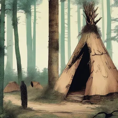 The novel described the protagonist's encounter with a mysterious tribe that dwelled in wigwams hidden amidst a dense forest.