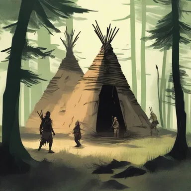 The novel described the protagonist's encounter with a mysterious tribe that dwelled in wigwams hidden amidst a dense forest.