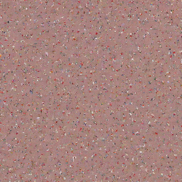 Create an intricate, crowded image filled with various cheerful characters engaged in different activities, with Where's Waldo in red and white stripes subtly placed within it.