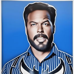 This is a high-quality digital art image that depicts a man's face merging with Marvel's Venom