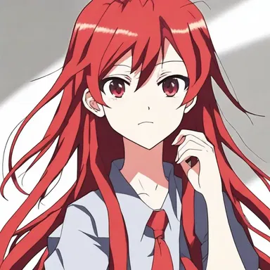 The main character in the anime series had vibrant red hair.